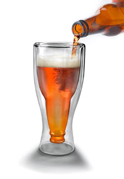 Hopside Down Beer Glass