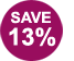 Save 13% on all Gift Experience orders when you spend £75 or more