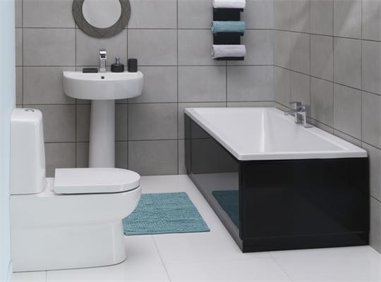 £300 Off Bluebell Bathroom Suite with Black Panel