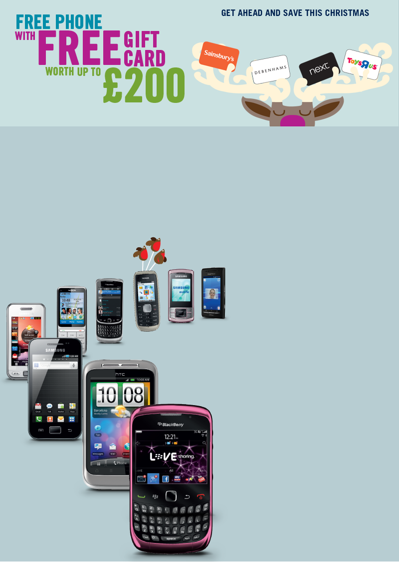 Free phone + Free Gift Voucher worth up to £200
