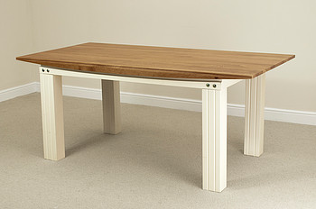 Tokyo Cream Painted 6ft x 3ft Dining Table 