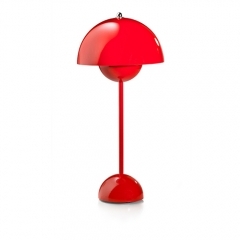 Verner Panton Red Flowerpot Table Lamp