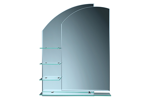 Dune Corner Arch Mirror With 4 Shelves