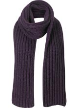 Purple Chunky Knitted Scarf