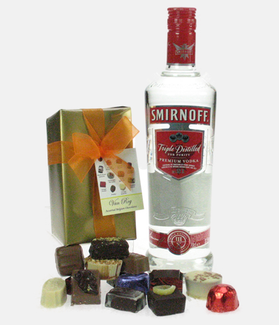Smirnoff Red Label Vodka and Luxury Chocolate Gift 