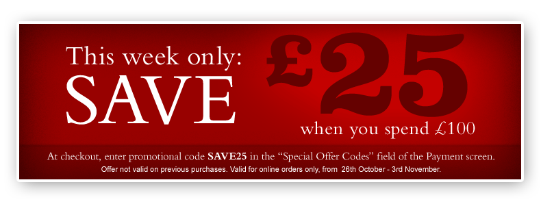 Save £25 when you spend £100
