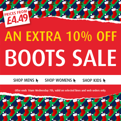 10% off boots sale