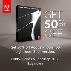 Save 50% off Lightroom 3 Plus Free Shipping
