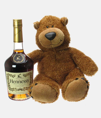 Hennessy VS Cognac and Teddy Bear