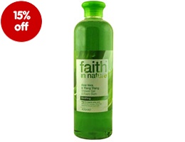 15% off Faith in Nature hair and body