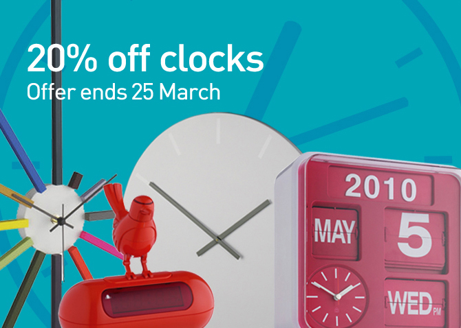 20% off Clocks