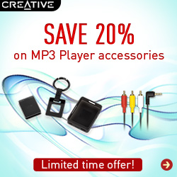 Save 20% on all MP3 player accessories
