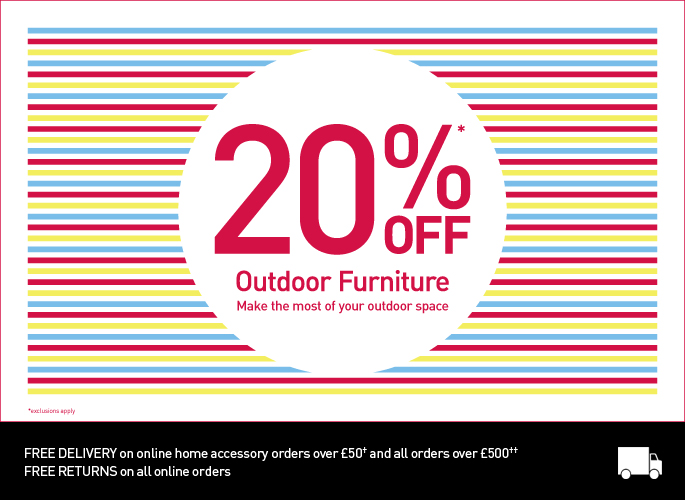 20% off Outdoor furniture