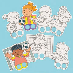Football Colour-In Finger Puppets