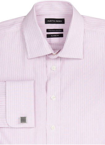 Non Iron Pink Double Cuff Shirt