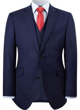 Slimmest Fit Blue Twill Suit Jacket