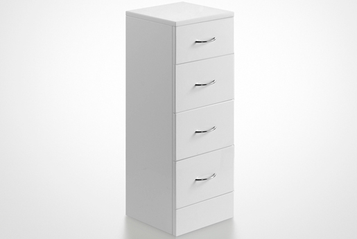 Porter White Modular 4 Drawer Cabinet 300mm