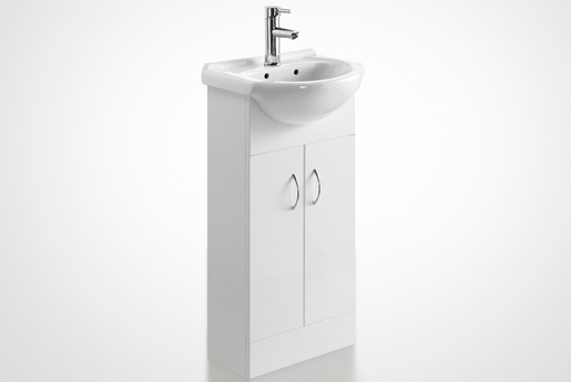Porter White Free Standing Bathroom Cabinet 550mm