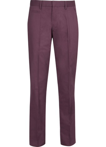 Slim Fit DK Purple Flat Front Chinos