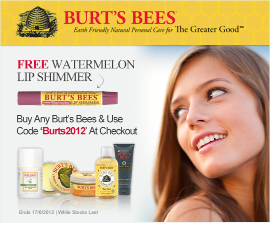 FREE Burt's Bees Lip Shimmer With Any Purchase