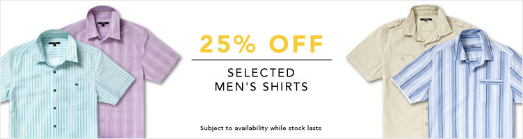 Save 20% off all Men's Shirts