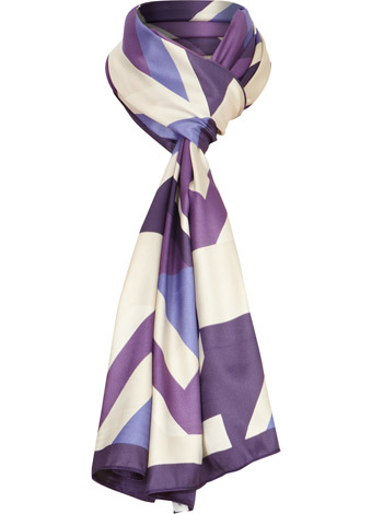 Purple Stained Glass Print Scarf