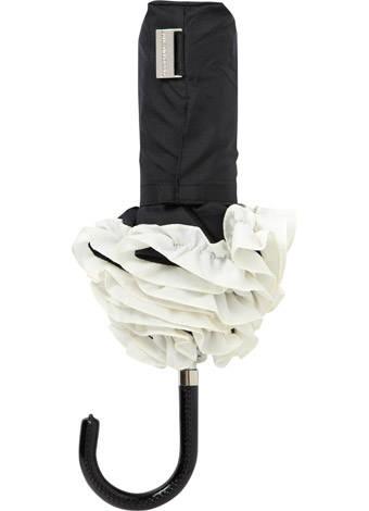 Black And Ivory Frill Umbrella