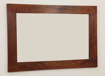 750mm x 1100mm Mirror with Teak Oiled Solid Mango Frame