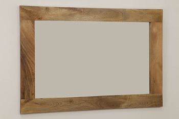 750mm x 1100mm Mirror with Solid Light Mango Frame