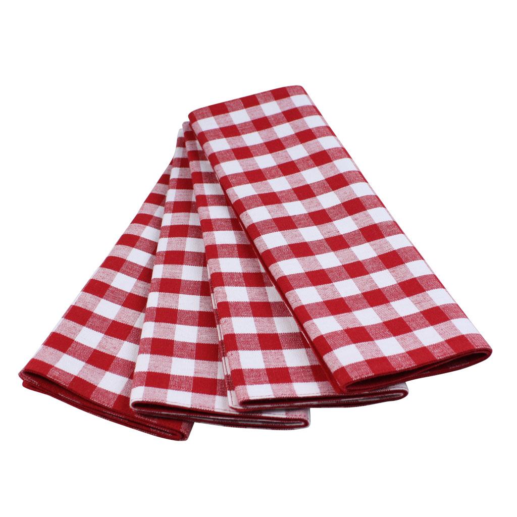 Red Gingham Placemats Pack of 4
