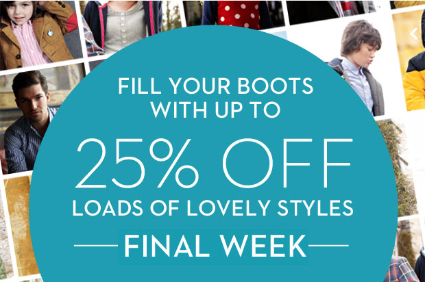 25% off Selected Styles