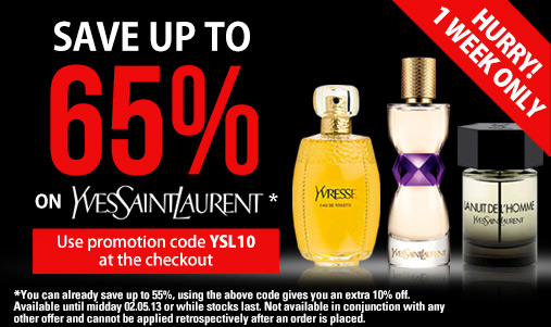 10% off all Yves Saint Laurent Products
